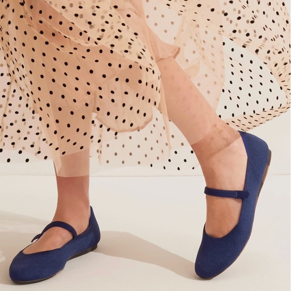 Rothy’s Square Mary Jane Flat Size 10 Navy - Worn Once - Picture 2 of 9